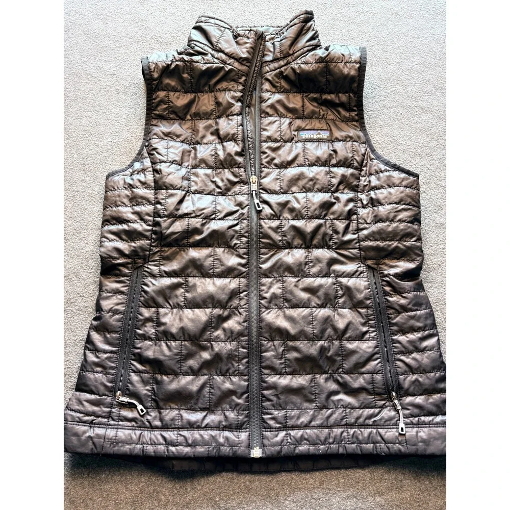 Patagonia Nano Puff Vest Womens Medium Black Primaloft Insulated 84247 SP19